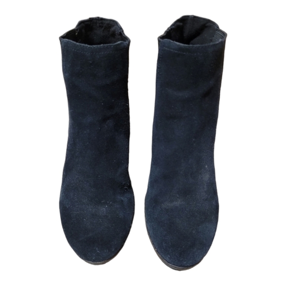 Cole Haan Chelsea Boot Black suede leather stacked heeled ankle boot women's 6.5 - Picture 2 of 13